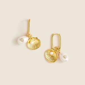 NWT J. Crew Nautical charm huggie hoop earrings